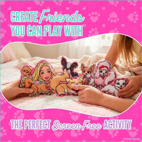 Barbie® Sewing Kit for Kids Ages 6-12 - Sew Your Own Puppy and Kitten Felt Pet Craft with Stuffing | Beginner Arts and Crafts Gift for Girls in Kuwait