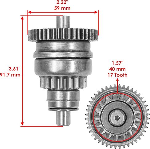 Caltric Starter Drive Gear Bendix Compatible with Can-Am Bombardier Outlander Max 400 4X4 2004-2015 in Kuwait