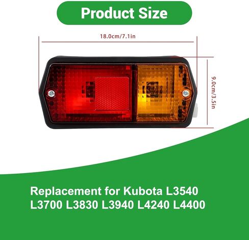 Tractor Right Tail Light, Replacement for Kubota L3540 L3700 L3830 L3940 L4240 L4400 in Kuwait