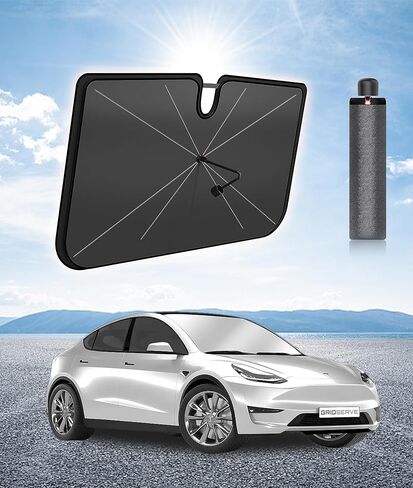 [2024 Upgraded Seamless Full Cover] Windshield Sun Shade Umbrella for Car [Nano Ice-Crystal Coating] Protect Car Interior from Sun Ray & Heat, Foldable Front Window Sunshade, Medium(57" L X 31" W) in Saudi Arabia