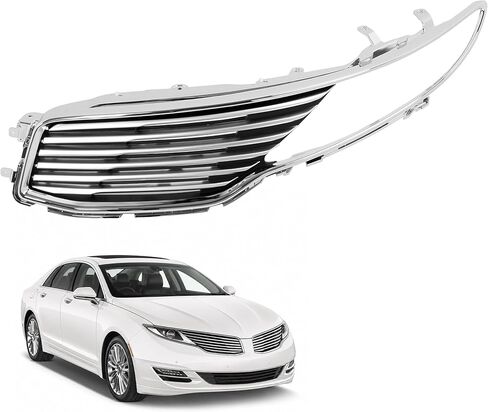 الشبكة الأمامية اليمنى متوافقة مع 2013-2016 Lincoln MKZ Bumper Grill البلاستيك (PP + ABS استبدال الكروم لـ DP5Z8200BC FO1200571) in Kuwait