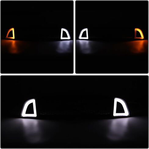 ANDPLAY Front Upper Hood Grille Grill w/DRL LED Accent Vent Lights Compatible with Ford Mustang 2013 2014 (Except Shelby Trims) DR3Z8200AB, FO1200590 in Saudi Arabia