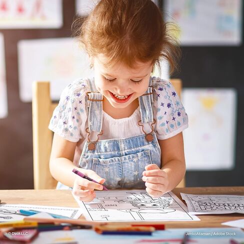 Gabby's Dollhouse Coloring Book with Stickers, 4 Crayons Included, 48 Pages, 53873 in Kuwait