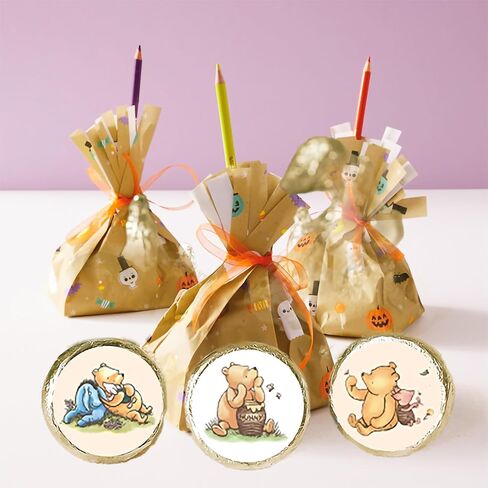 108 PCS Cute Winnie Kisses Mini Candy Labels & Thank‑You Stickers – Adorable Baby Shower & Birthday Party Decoration Supplies in Saudi Arabia