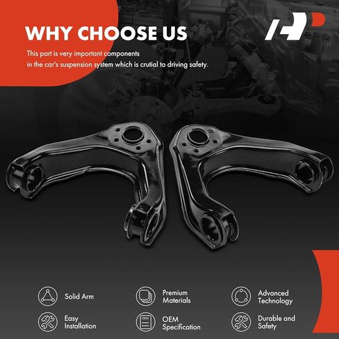 A-Premium 2 x Front Upper Control Arm, Compatible with Nissan 1995-1997 Pickup, 1986-1994 D21, RWD Only in Saudi Arabia