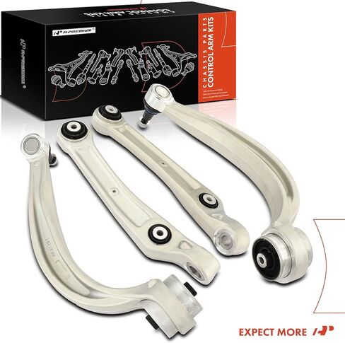A-Premium Set of 4, Front Lower Forward and Rearward Control Arm with Ball Joint Compatible with Audi Q7 2017-2019, A8 Quattro 2019, Q8 2019, E-Tron Quattro 2019 in Kuwait