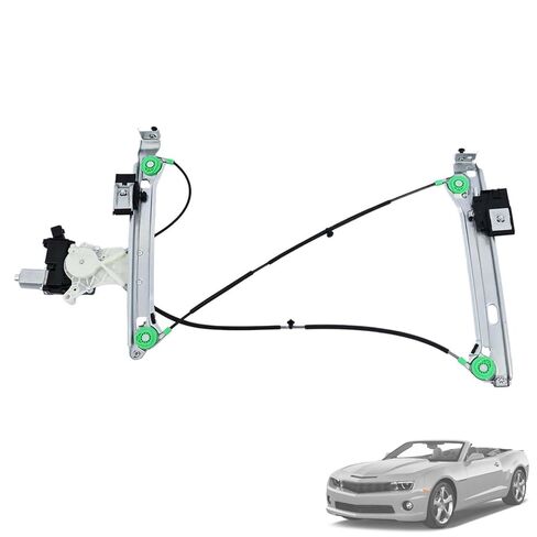 Front Driver Left Side Electric Power Window Regulator with Motor Compatible with Chevrolet Camaro 2011-2015, Replace 382375 WLA4013 22777325 22798809 22806508 22877927 23427761 in Kuwait
