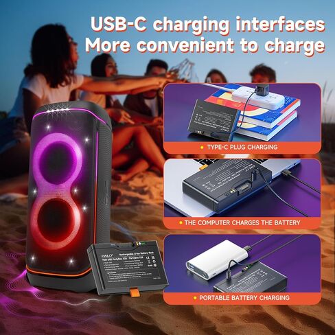 بطارية بديلة متوافقة مع JBL PartyBox 520 وPartyBox 720، لمكبر الصوت المحمول Boombox 4، PN FG6CELL21700G in Kuwait