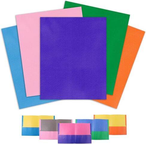 Roaring Spring Paper Pocket Folders, 50-Pack, Letter Sized, Double Dip Assorted Colors, 50 Sheet Capacity, Twin Pockets, Die Cut for Business Cards, Proudly Made in USA! in Saudi Arabia