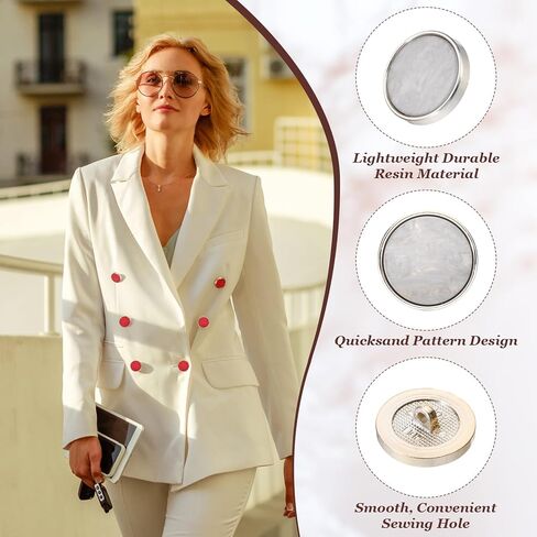 MECCANIXITY 10Pcs Resin Vintage Button, 25mm / 0.98" Fashion Round Button Versatile Sewing Accessories for Blazer Clothes Uniform Jacket Coat DIY Garment, Charcoal Gray in Kuwait