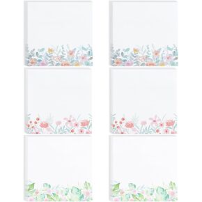 Mr. Pen- Wildflower Sticky Notes, 3"x3", 6 Pack, 300 Sheets, Untamed Flora Sticky Notes, Self-Stick Note Pads, Adorable Memo Pads for Journal, Planners, Office, School, Home, Stationery Gift in Saudi Arabia