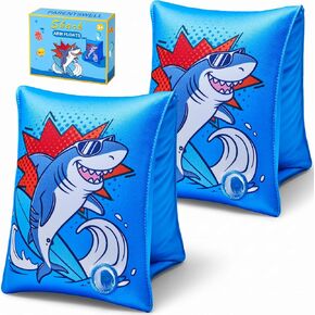 2 Pack Arm Floaties for Kids and Adults – Fabric Cover Pool Floats Arm Bands, Inflatable Water Wings Swim Rings for Ages 3-12, Swim Floaties for Pool, Toddler Arm Floaties in Kuwait
