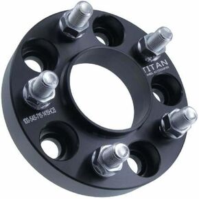 2 Inch Hub-Centric Wheel Adapter Compatible with Jeep Wrangler TJ & YJ - 5x4.5 to 5x5 Bolt Pattern, 71.5mm Hub Bore, 1/2x20 Studs, 50mm Thick, 6061-T6 Billet Aluminum, Black - Set of 4 in Saudi Arabia