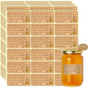 Pure Honey Storage and Liquifying Stickers,Crystallized Honey Instructions Labels,Homemade Honey Stickers for Jars and Bottles(180PCS,1.12"x2.24") in Saudi Arabia