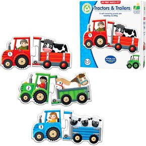 The Learning Journey: Match It! - Tractors & Trailers - 15 Self Correcting Puzzle Sets Teaching Counting - Preschool Learning Toys - Award Winning Toys in Kuwait