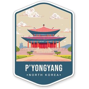 Pyongyang North Korea Sticker - for Water Bottle Phone Car Tumbler Laptop - Decal - Waterproof Vinyl - 3" in Kuwait