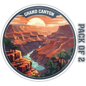 THATS IT - Grand Canyon Sticker– Vinyl Decal for Car and Truck– Waterproof Camping Decal for Window– Indoor and Outdoor Use– Removable Mirror Sticker – Pack of 2 - TI- 413 in Saudi Arabia