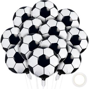 18 Inch Soccer Balloons Soccer Party Decorations 12 Pieces Foil Mylar Balloons for Soccer Parade Float Birthday Sports Party in Saudi Arabia