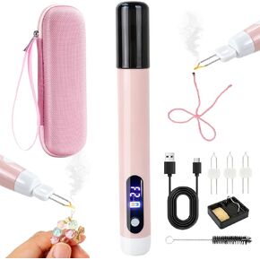 AULEEP Thread Burner, USB Rechargeable Thread Zapper with LCD Display and 3 Replaceable Burn Tips for Beading, Bracelet, Leather, String, Sewing, Jewelry Making & Craft Projects in Saudi Arabia
