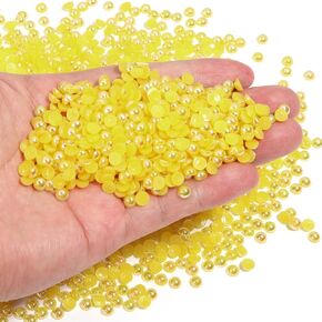 400PCS 10mm Gold Flatback Pearls for Crafting Jewelry Making Round Half Pearls for Making DIY Scrapbook Shoes Clothes Cup Nail Wedding Art Decoration in Saudi Arabia