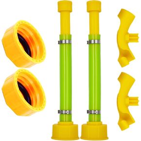 4-Pack Complete Fuel Can Accessory Kit – 10.8" Gas Can Spout Replacement with Hose Bender & Yellow Gas Cap for Midwest/Scepter 1/2/5/10 Gallon Jugs (Fits 1.75"-1.8" Threads) in Saudi Arabia
