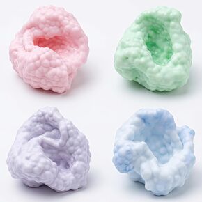 4 Pack Noisy Stress Balls Ice Skin Fidget Sensory Toys Soft Moldable Squeeze Balls for Office Desk, Squishy Relaxing (Icey) in Saudi Arabia