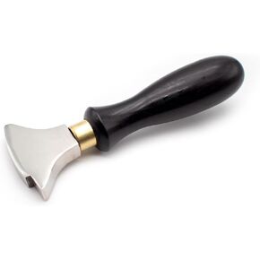 iDili Shoemaker's Edge Iron, Professional Sole Heel Burnishing Tool with Hardwood Handle for Hot Wax Polishing, Glazing & Sealing Leather Edges, Cobbler Repair Tool in Kuwait