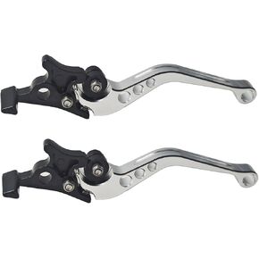 1 Pair Gold Motorcycle Brake Clutch Levers, CNC Aluminum Alloy Handle Set for Scooter Motorbike, Adjustable Replacement Parts in Saudi Arabia