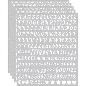 DIY Art Letters 1000PCS A-Z Script Alphabet Vinyl Self Adhesive Sheets 5 Sheets for Journals Scrapbook Gift Cards Laptops Bottles Classroom Crafts Home Decor White in Saudi Arabia