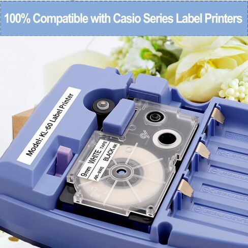 Replace for Casio Label Maker Tape 9mm Xr-9we2s Xr9we2s 3/8" Black On White Label It Tape Cartridge Compatible with Casio EZ Label Printers Kl-60 Kl-780 Kl750b Kl-100 Kl750 Kl7200, 3-Pack in Kuwait