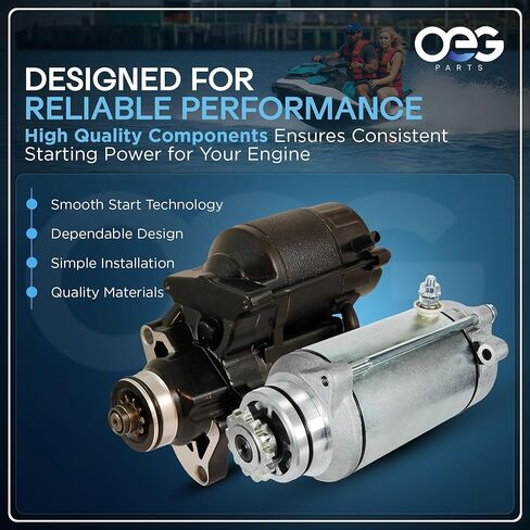 OEG Parts New Starter Compatible with Bombardier Rally 175 2005-07, Rally 200 2005-06, Compatible with Can-Am Rally 200 2007 18818 SMU0489 A31200-179-000 A31200179000 410-54154 41054154 18818N in Kuwait