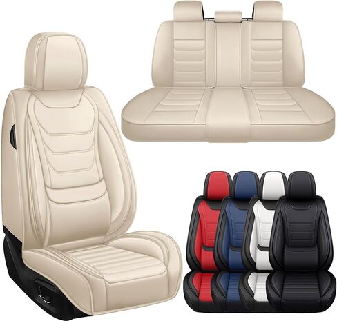 Car Seat Covers Custom Fit Mazda CX-5 2013-2026, Waterproof Nappa Leather Car Seat Protector, Breathable Car Seat Cushion, Seat Covers for Car(5 Seats Standard/Beige) in Kuwait