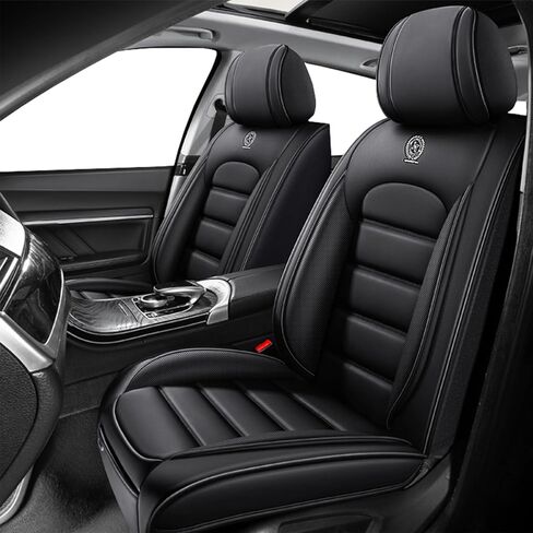 Universal Car Seat Covers for Toyota Corolla 1994-2026 Anti-Slip Seat Covers,Waterproof Faux Leather Full Coverage Car Seat Protectors Interior Accessories(5Pcs Standard/Gray&White) in Saudi Arabia