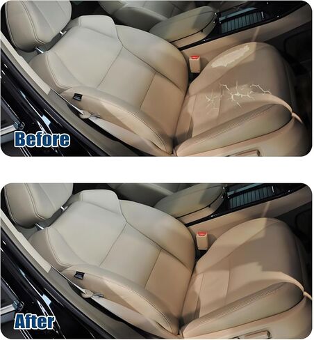 قطعتان من أغطية مقاعد جلدية من الألياف الدقيقة للسائق والراكب بلون بيج وتان متوافق مع Acura MDX 2007 2008 2009 2010 2011 2012 in Kuwait