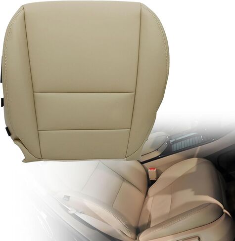قطعتان من أغطية مقاعد جلدية من الألياف الدقيقة للسائق والراكب بلون بيج وتان متوافق مع Acura MDX 2007 2008 2009 2010 2011 2012 in Kuwait