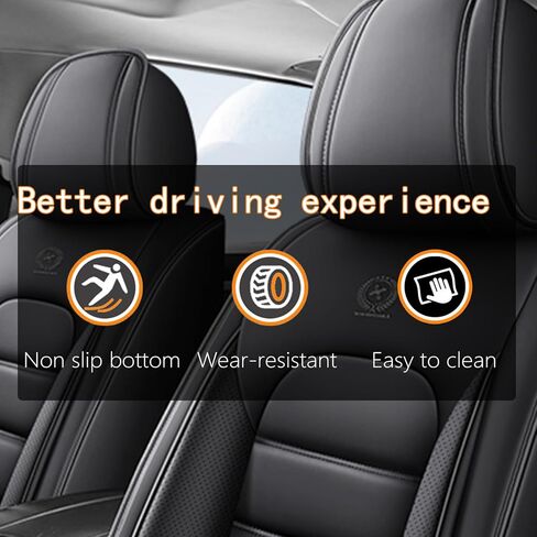 Car Seat Cover Fit for Jeep Gladiator 2019-2023,Compatible Airbag Non-Slip Waterproof Seat Cover,Car Seat Protector Premium Interior (Black,5-seat Full Set) in Kuwait