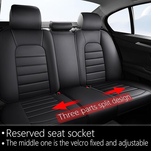 Car Seat Cover Fit for Jeep Gladiator 2019-2023,Compatible Airbag Non-Slip Waterproof Seat Cover,Car Seat Protector Premium Interior (Black,5-seat Full Set) in Kuwait