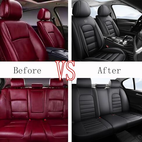 Car Seat Cover Fit for Jeep Gladiator 2019-2023,Compatible Airbag Non-Slip Waterproof Seat Cover,Car Seat Protector Premium Interior (Black,5-seat Full Set) in Kuwait