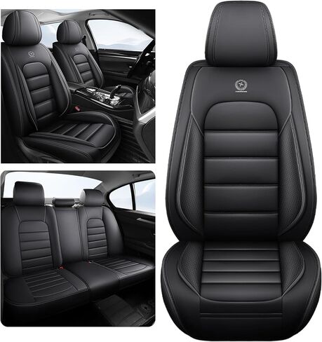 Car Seat Cover Fit for Jeep Gladiator 2019-2023,Compatible Airbag Non-Slip Waterproof Seat Cover,Car Seat Protector Premium Interior (Black,5-seat Full Set) in Kuwait