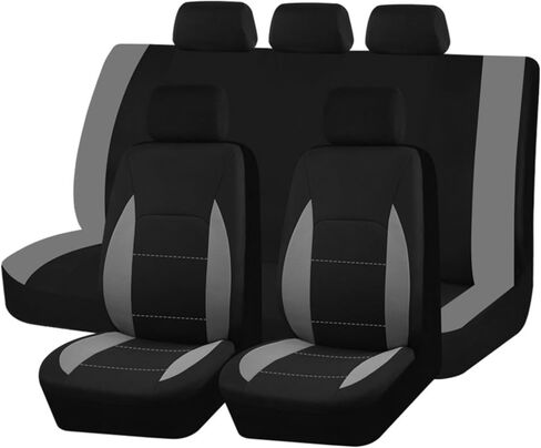 5-Seater Cloth Car Seat Covers for Ford Escape 2000-2024 2025 2026, Full Seat Protection, Durable, Breathable, Waterproof, Easy Install, Car Seat Accessories,D Red in Saudi Arabia