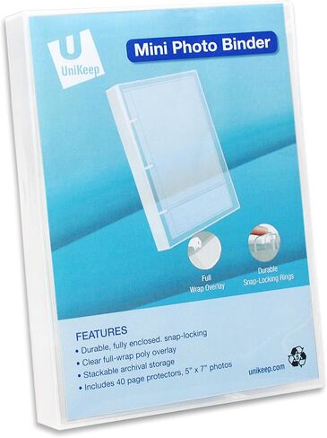 UniKeep Mini PhotoKeep Binder with 40 Clear Pages to Hold 5x7 inch Photos in Saudi Arabia