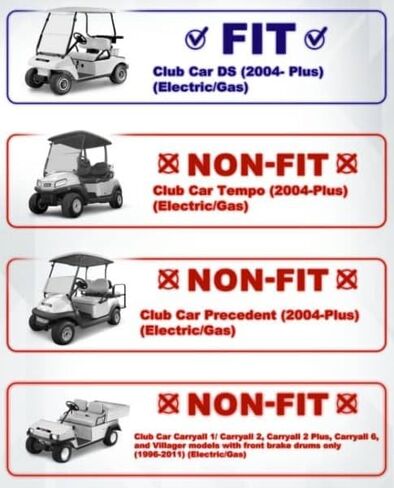 6″ Heavy Duty Double A-Arm Lift Kit for Club Car DS Electric & Gas (2004.5+Up) with Plastic Hub Covers in Saudi Arabia