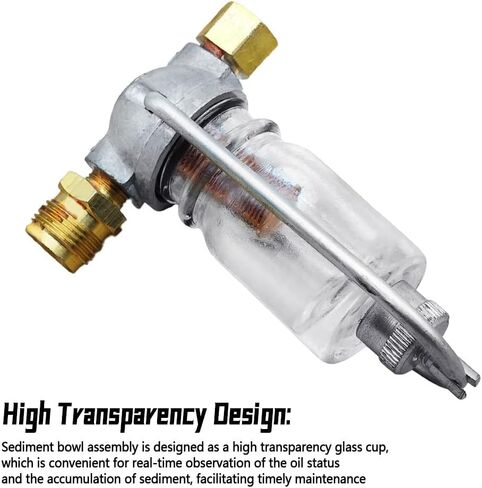 Fuel Sediment Bowl Glass Assembly Fit for Ford 158 C.I.3 cylinder 1965-1982 New Holland Tractor 2000 2110 2600 3000, Fuel Filter Assembly Replace 1103-3383 D4NN9155A C5NE9155D in Saudi Arabia