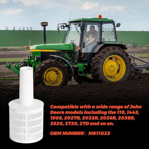 2 Pack M811032 Fuel Filter Compatible with John Deere 110 2027R 2032R 2036R 2038R 2520 2720 27D in Kuwait