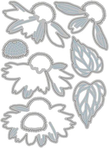 Coneflower Cutting Dies for Card Making, Cutting Dies Cut Stencils for DIY Scrapbooking Photo Album Decorative Embossing Paper Dies for Card Making Templated in Kuwait