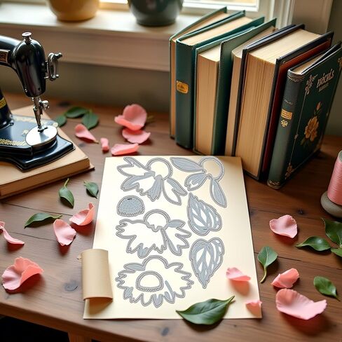 Coneflower Cutting Dies for Card Making, Cutting Dies Cut Stencils for DIY Scrapbooking Photo Album Decorative Embossing Paper Dies for Card Making Templated in Kuwait