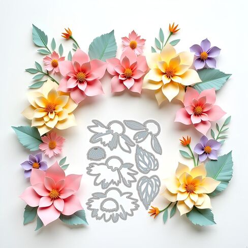 Coneflower Cutting Dies for Card Making, Cutting Dies Cut Stencils for DIY Scrapbooking Photo Album Decorative Embossing Paper Dies for Card Making Templated in Kuwait