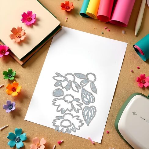Coneflower Cutting Dies for Card Making, Cutting Dies Cut Stencils for DIY Scrapbooking Photo Album Decorative Embossing Paper Dies for Card Making Templated in Kuwait