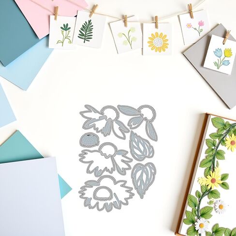 Coneflower Cutting Dies for Card Making, Cutting Dies Cut Stencils for DIY Scrapbooking Photo Album Decorative Embossing Paper Dies for Card Making Templated in Kuwait