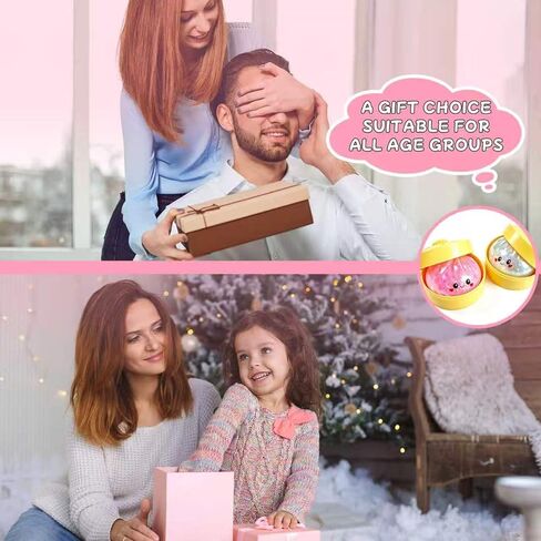 2 Packs Glitter Dumpling Squishy Toys, Dumplings Squeeze Stress Anxiety Relief for Kids & Adults, Dumpling Squishies Sensory Fidget Toy Gift for Boys,Girls,Teens in Saudi Arabia